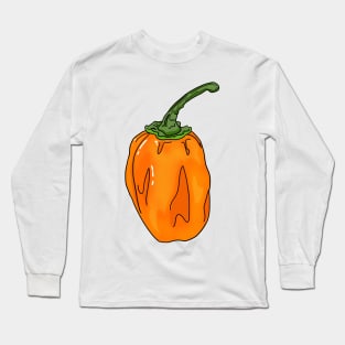 Habanero Orange Chili Pepper Long Sleeve T-Shirt